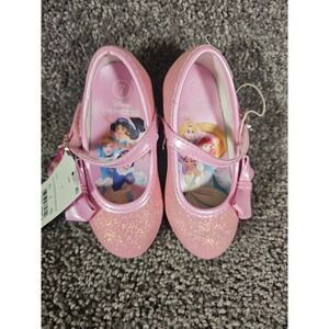Disney Princess Pink Glitter Heeled Shoes Little Girls Size 7. NWT